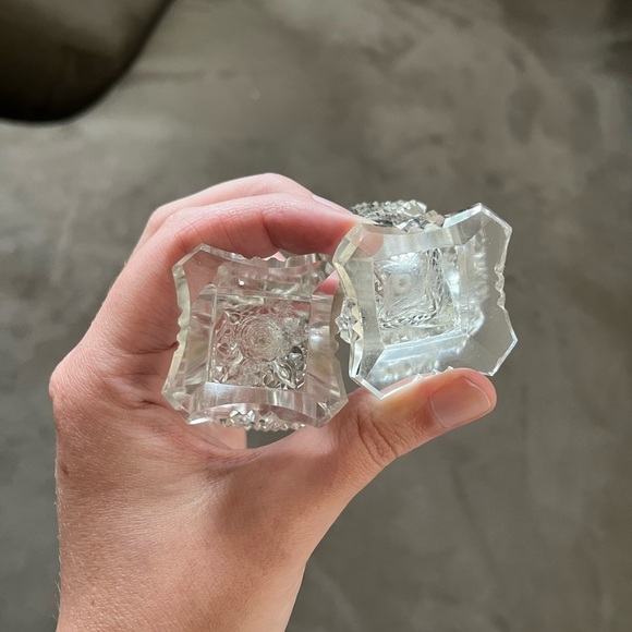 Vintage Crystal Salt and Pepper Shakers - Picture 6 of 6